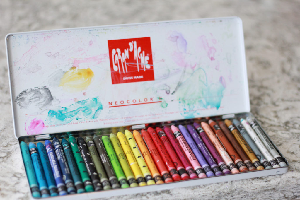 Photo of watercolor crayons from my Bible journaling supplies
